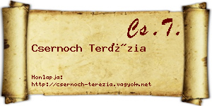 Csernoch Terézia névjegykártya
