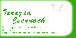 terezia csernoch business card